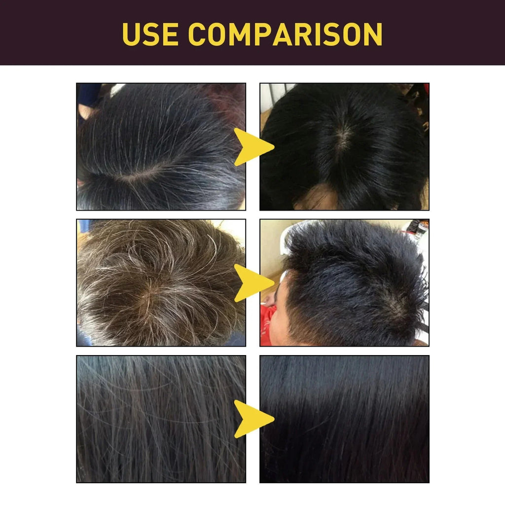 100ml Black Hair Shampoo 3 In1 Hair Dye Shampoo Repairing and Softening Shampoo Moisturizing Cleaning Hair Care for Women Men - JromoCompany