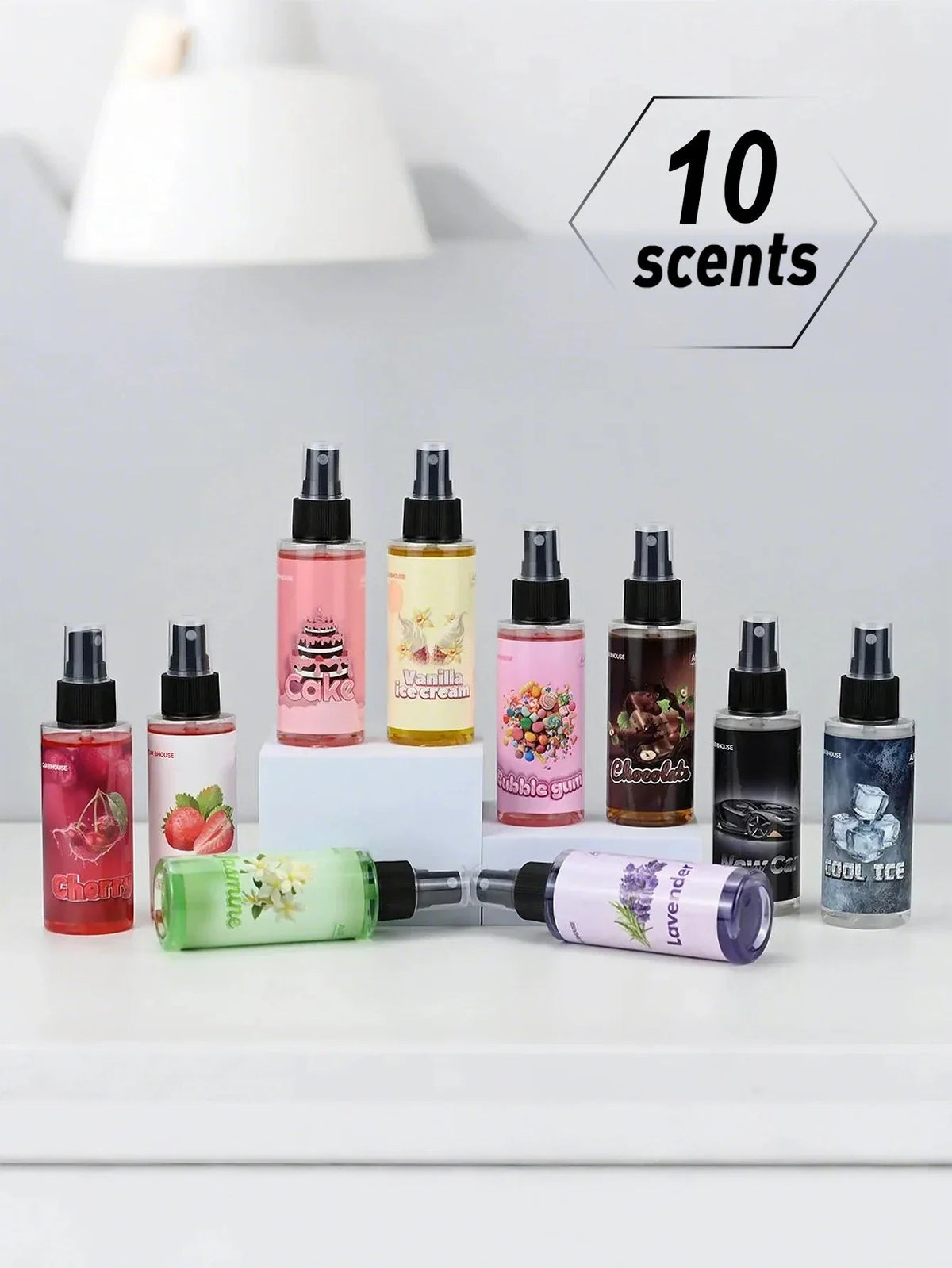 100ml/3.38oz 10 scents air freshener, quickly eliminate odors, long lasting fragrance, air fresh, suitable for home, car, gifts - JromoCompany