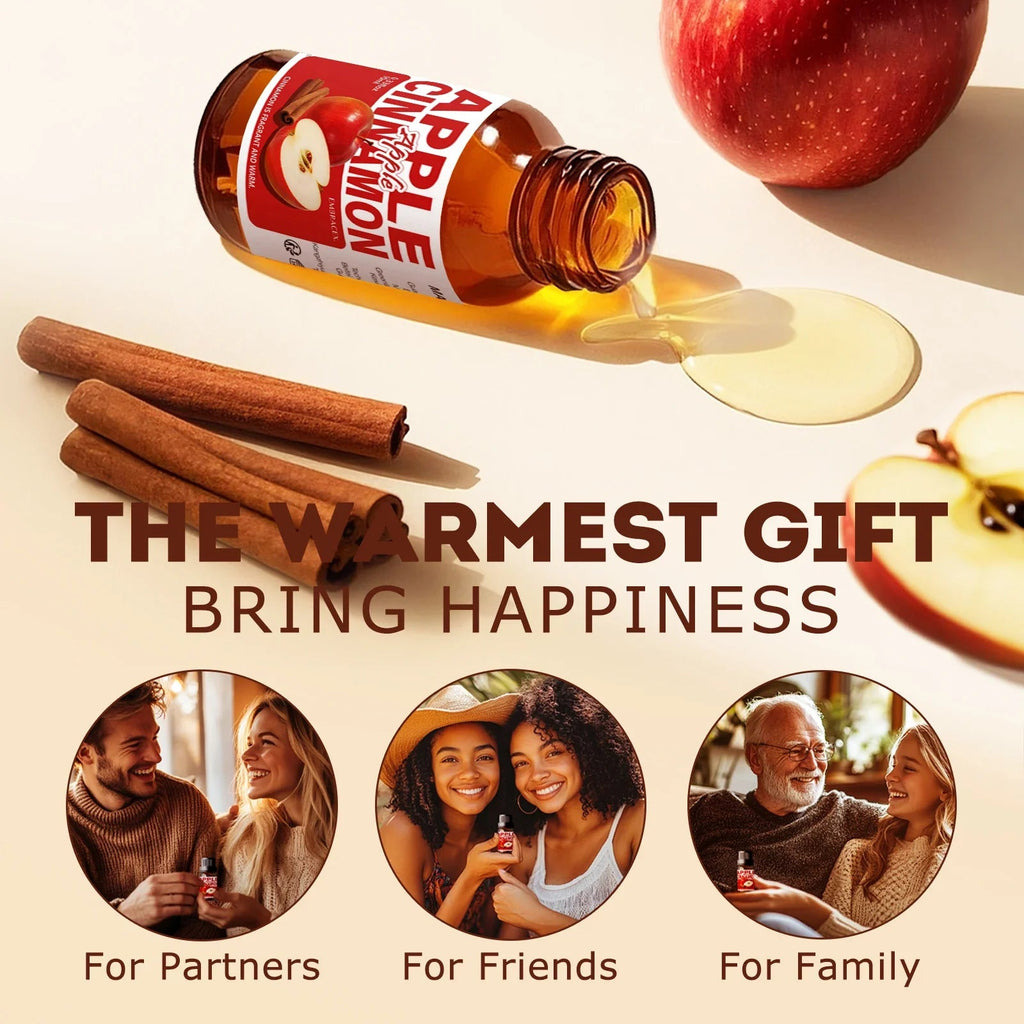 10ml Apple Cinnamon Essential Oil Perfume Aromatherapy Oils Sweet Fragrance Funny Gift For Women Alcohol-Free Skincare Hair Care - JromoCompany
