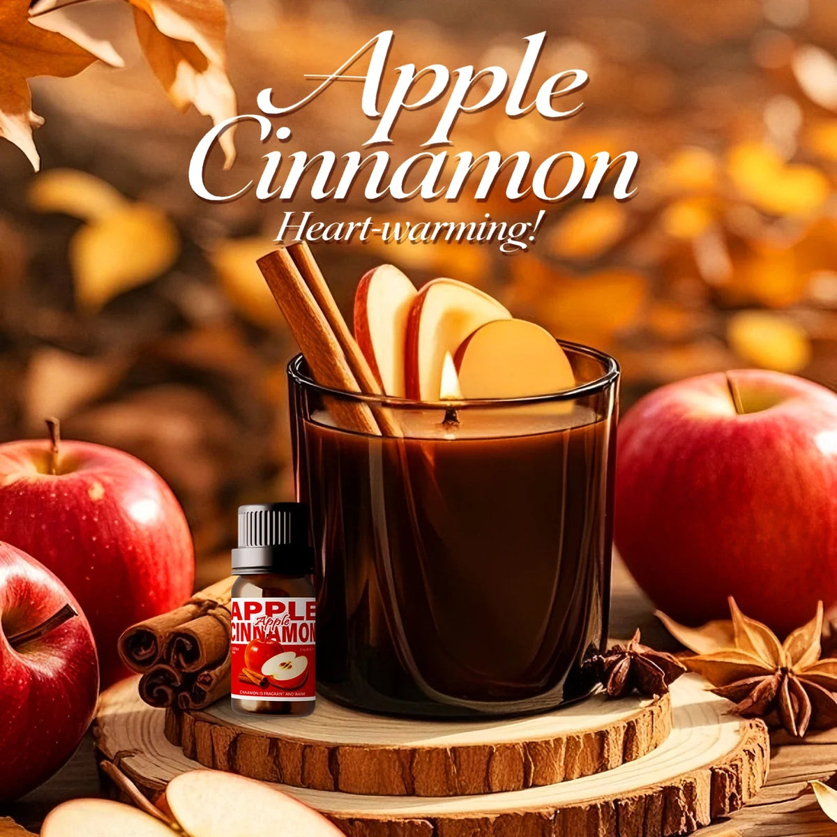 10ml Apple Cinnamon Essential Oil Perfume Aromatherapy Oils Sweet Fragrance Funny Gift For Women Alcohol-Free Skincare Hair Care - JromoCompany