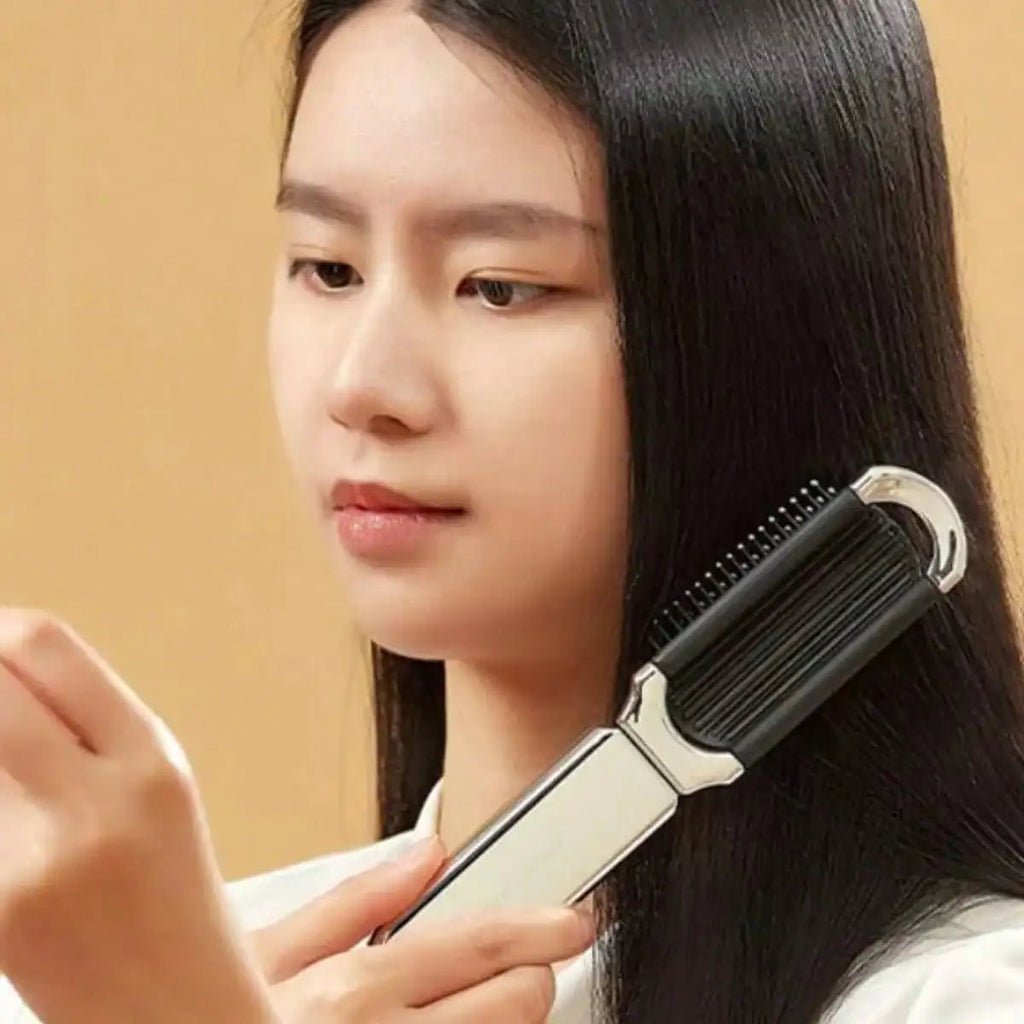 1pc Portable Compact Comb With Airbag And Handheld Makeup Mirror, Air Cushion Comb Ideal For Daily Use And Travel Hair Brush - JromoCompany