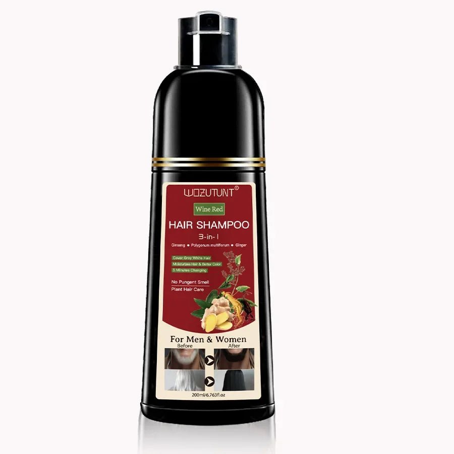 3 In 1 Dye Shampoo Instant Gray White Hair Coverage Hair Color Shampoo 5 Minutes Change Long Lasting Natural Colored Easy To Use - JromoCompany