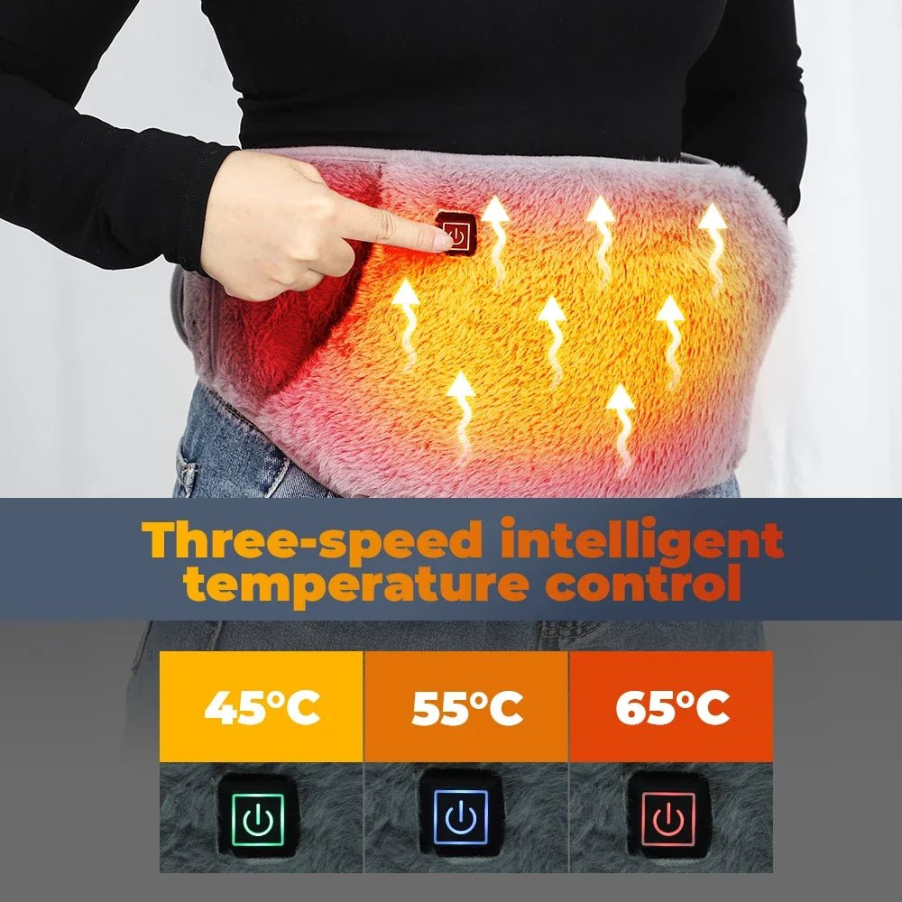 3 Levels Electric Graphene Heating Pad Cold-Proof Uterine Belt Cold-Proof Hand Waist Warming Pad USB Recharging Abdominal Warmer - JromoCompany