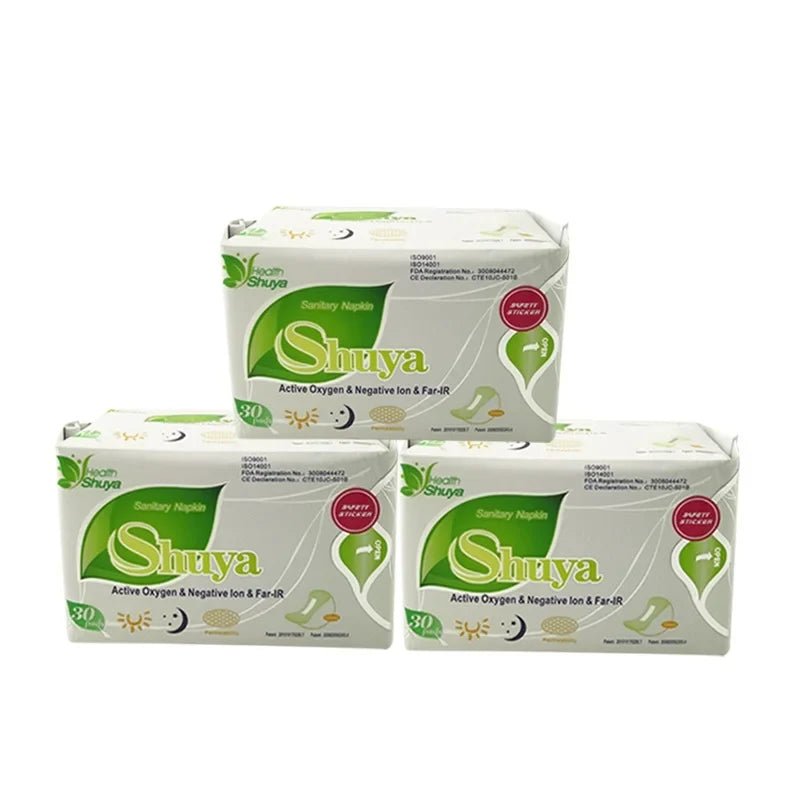 3 pack/lot love anion sanitary pads menstrual shuya anion 155mm length cotton soft feminine hygiene product 90 pieces - JromoCompany
