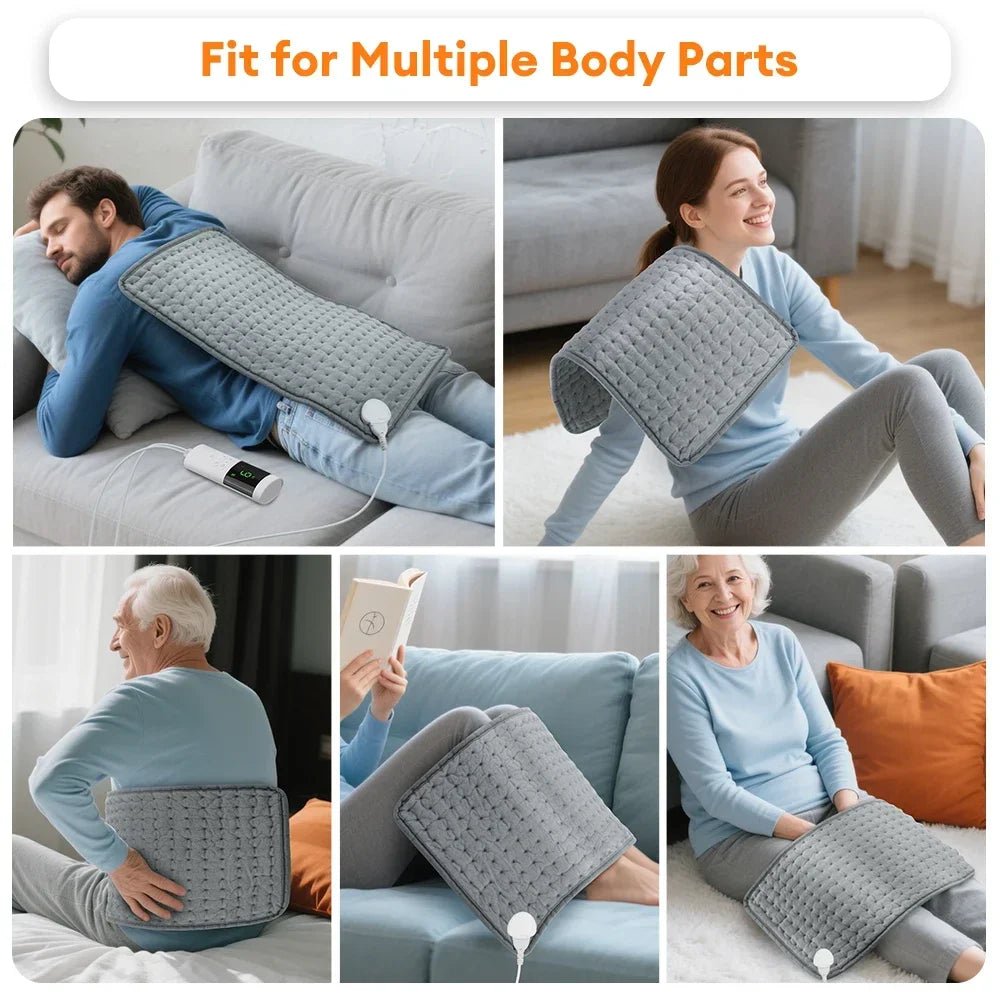 30*60cm Electric Heating Pads for Back Neck Shoulder Home Office Washable Winter Warm Blanket 4 Timer 9 Temperature Control - JromoCompany