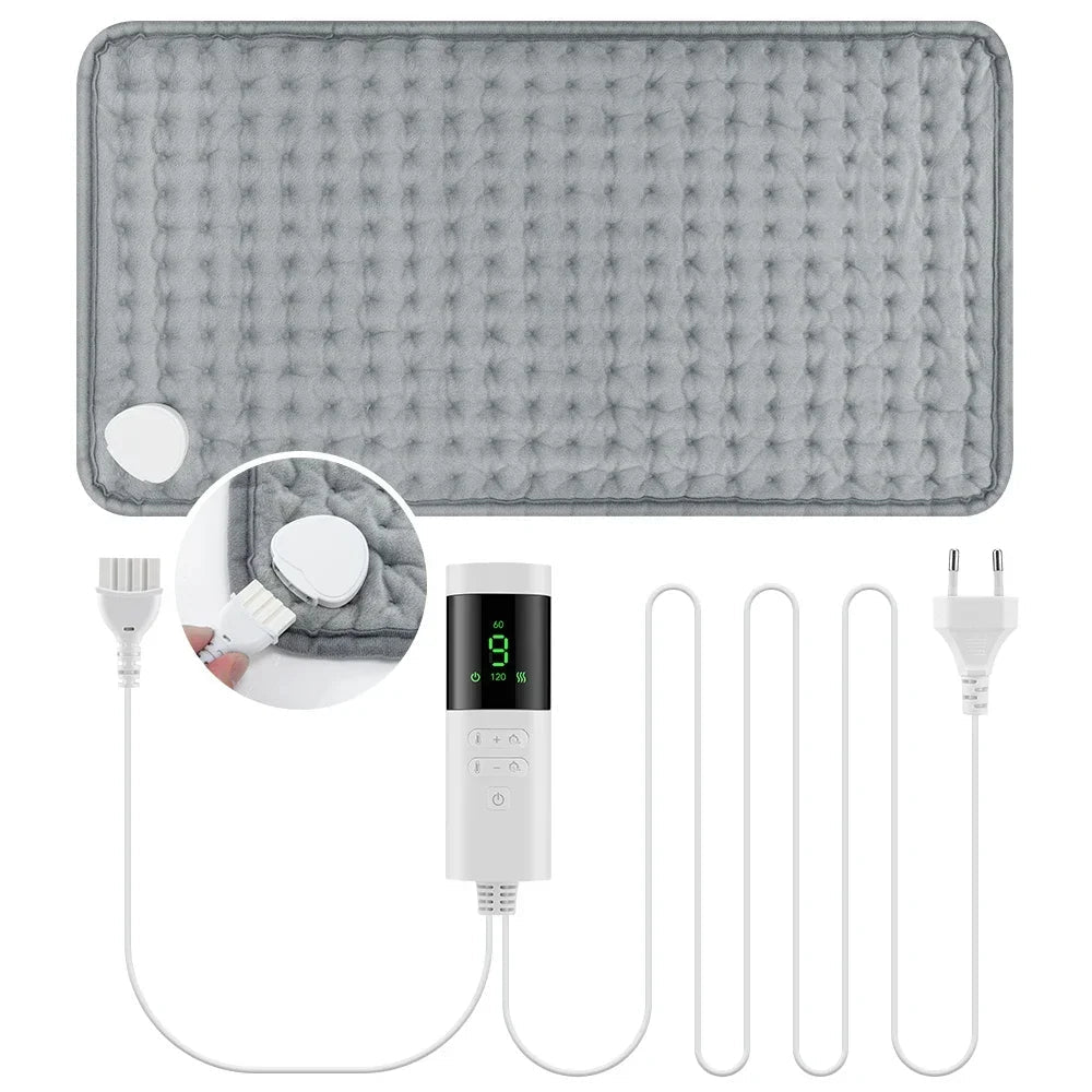 30*60cm Electric Heating Pads for Back Neck Shoulder Home Office Washable Winter Warm Blanket 4 Timer 9 Temperature Control - JromoCompany