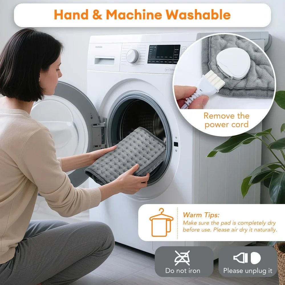 30*60cm Electric Heating Pads for Back Neck Shoulder Home Office Washable Winter Warm Blanket 4 Timer 9 Temperature Control - JromoCompany