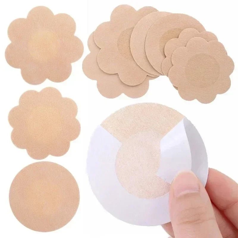 50-500pcs Nipple Cover Stickers Women Breast Lift Tape Pasties Invisible Self-Adhesive Disposable Bra Padding Chest Paste Patch - JromoCompany