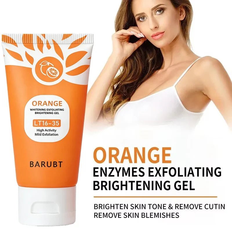50g Orange Exfoliating Gel For Facial Body Gentle Orange Facial Scrub Body Cleansing Gel Dead Skin Remover Scrub Skin Cleaning - JromoCompany