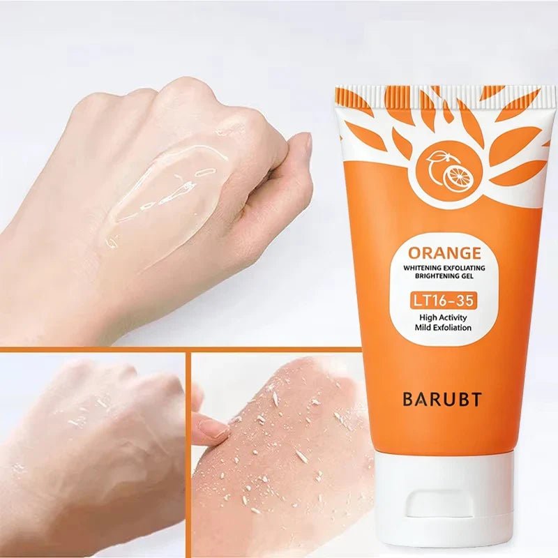 50g Orange Exfoliating Gel For Facial Body Gentle Orange Facial Scrub Body Cleansing Gel Dead Skin Remover Scrub Skin Cleaning - JromoCompany