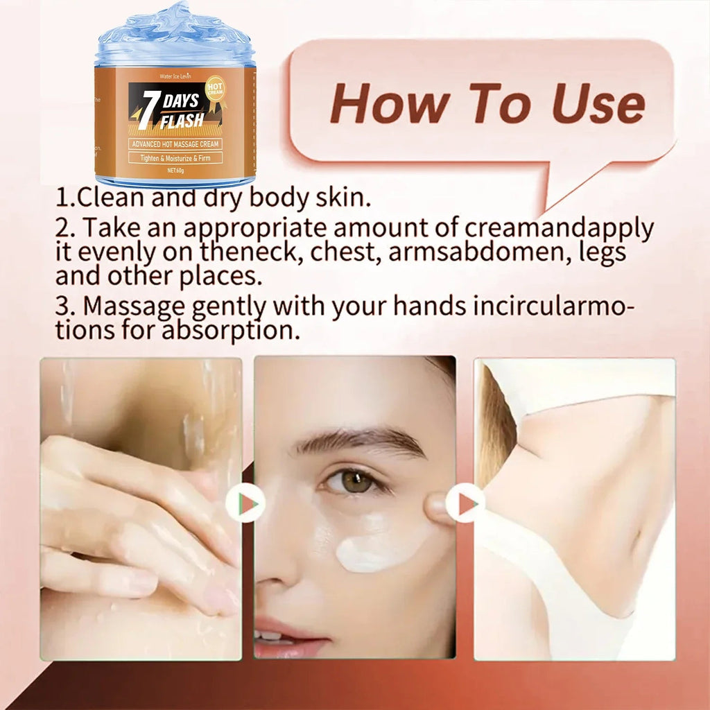 60g Moisturizing Massage Cream-Tightening Lifting with Curcumin and Plant Extracts for Big Belly and Loose Skin Care,Arm&Legs Cream - JromoCompany
