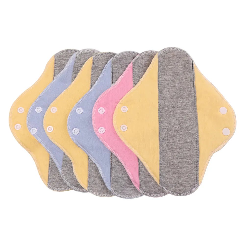 6Pcs Diaper Washable Menstrual Cloth Pads Reusable Graphene Sanitary Napkin Soft 23CM Nursing Pad for Women Pantyliner - JromoCompany