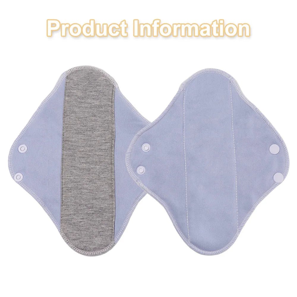 6Pcs Diaper Washable Menstrual Cloth Pads Reusable Graphene Sanitary Napkin Soft 23CM Nursing Pad for Women Pantyliner - JromoCompany