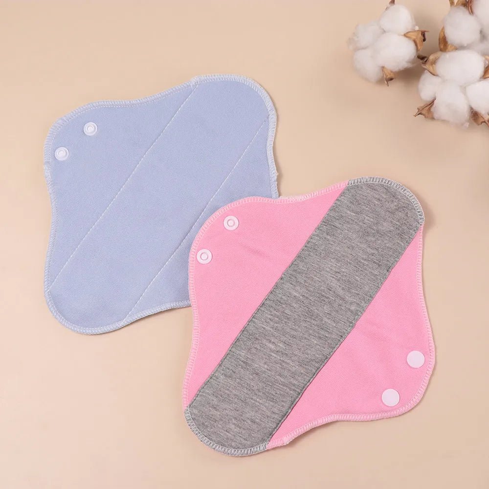 6Pcs Diaper Washable Menstrual Cloth Pads Reusable Graphene Sanitary Napkin Soft 23CM Nursing Pad for Women Pantyliner - JromoCompany