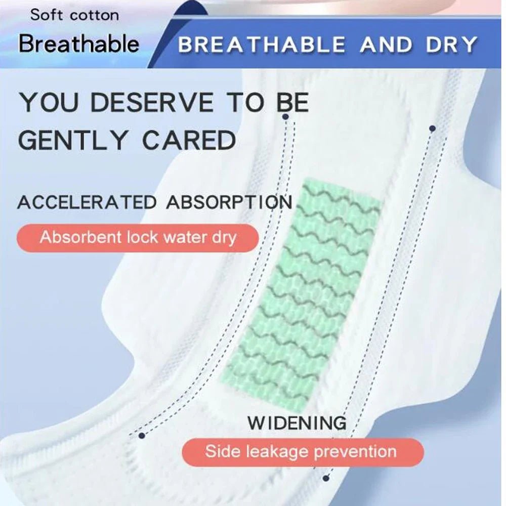 90Pcs/3Pack Anion Sanitary Pads Kill Bacteria Panty Liner Anti Inflammation Remove Yeast Infection Menstrual Pad Anion Sanitary - JromoCompany