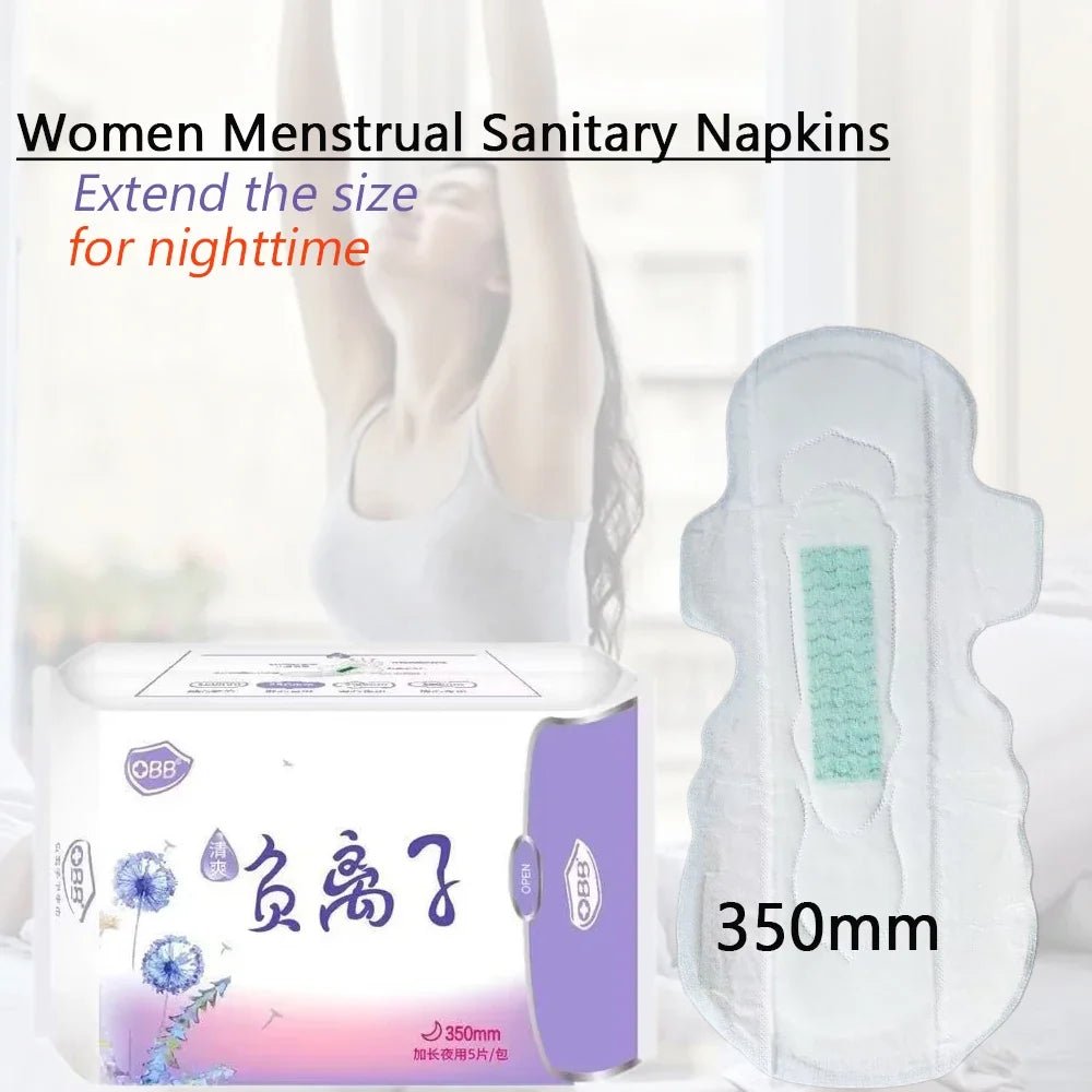 90Pcs/3Pack Anion Sanitary Pads Kill Bacteria Panty Liner Anti Inflammation Remove Yeast Infection Menstrual Pad Anion Sanitary - JromoCompany
