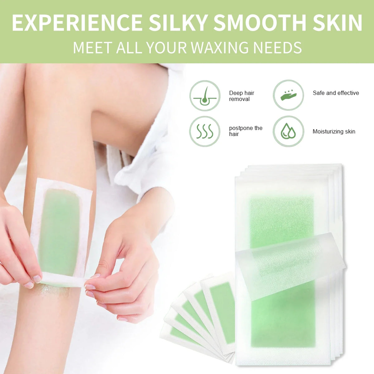 10/20/30/50 Pcs Depilatory Wax Strips For Hair Removal Wax Paper Cold Wax Strips Paper For Face Neck Arm Leg Body Beauty Tools
