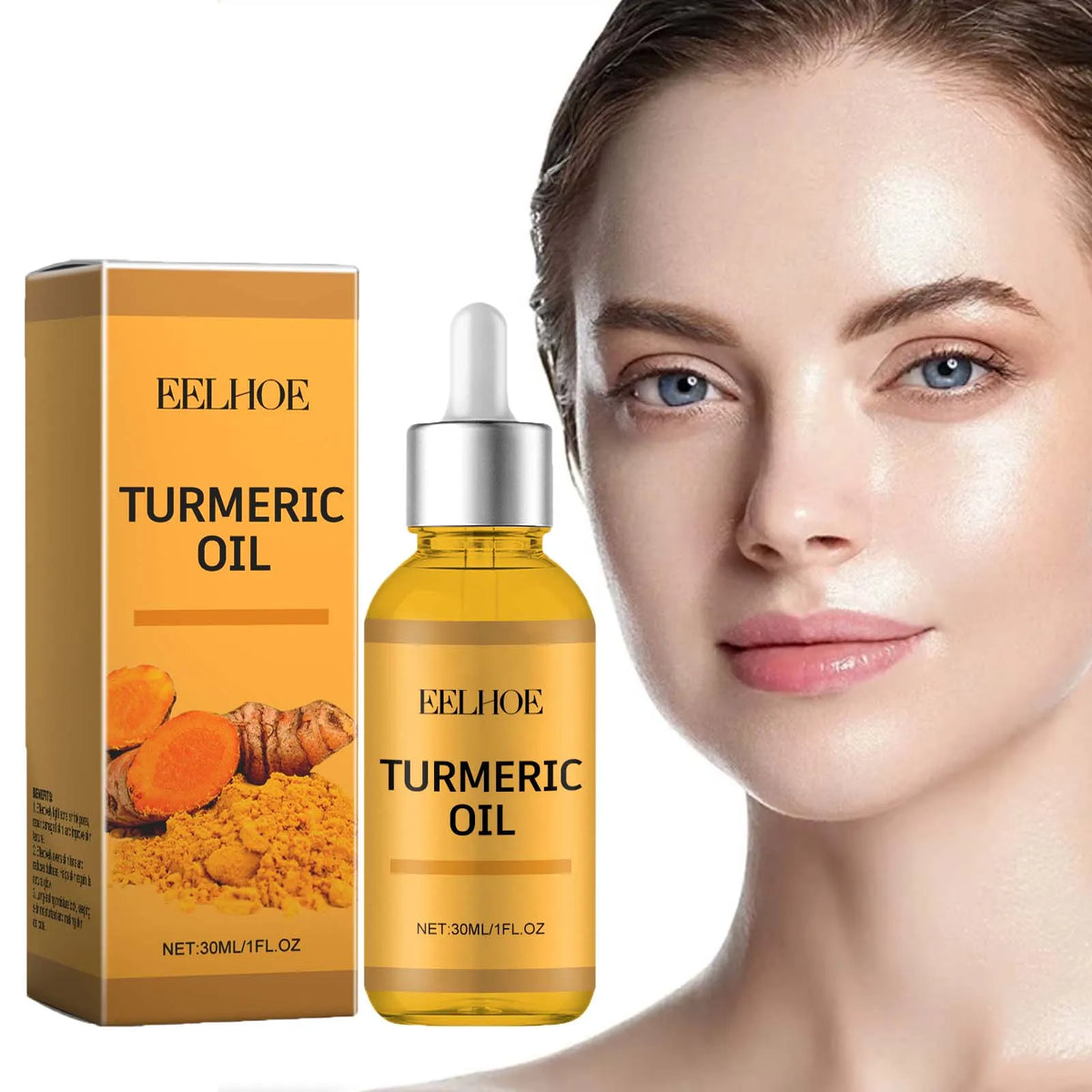 Turmeric Facial Oil Lightening Face Moisturizing & Skin Repair Smooth Deep Moisturizing Brightening Skin Care Essence Oil