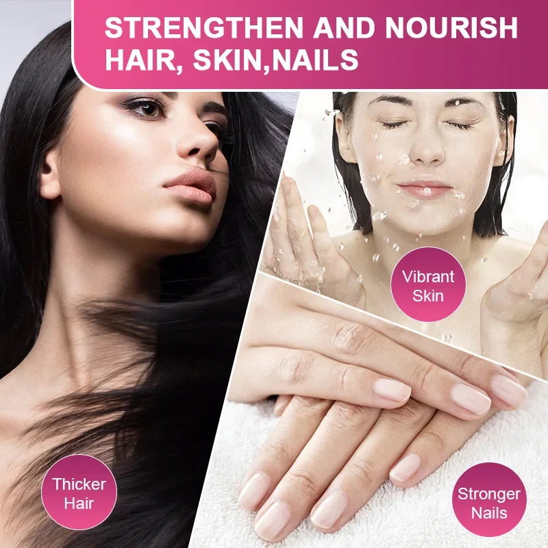 Powerful Hydrolyzed Collagen Capsules with Hyaluronic Acid Antioxidant Skin Hair Nails Health With Vitamins&Minerals