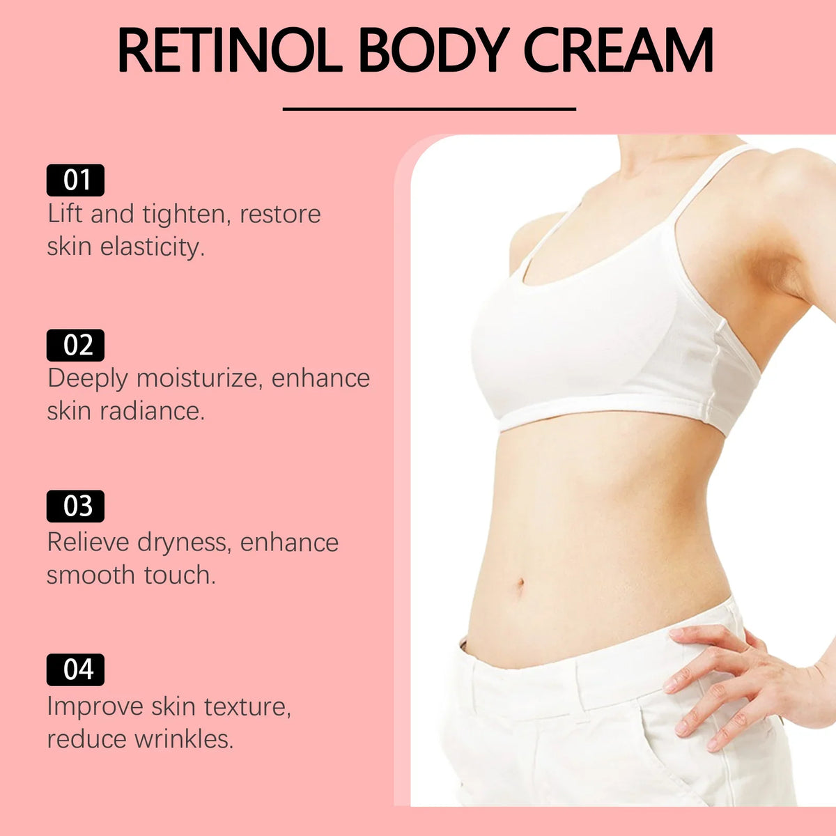 Retinol Tightening Body Lotion Anti-Wrinkle Repair Improve Sagging Skin Remove Cellulite Nourish Lift Firming Moisturizing Cream