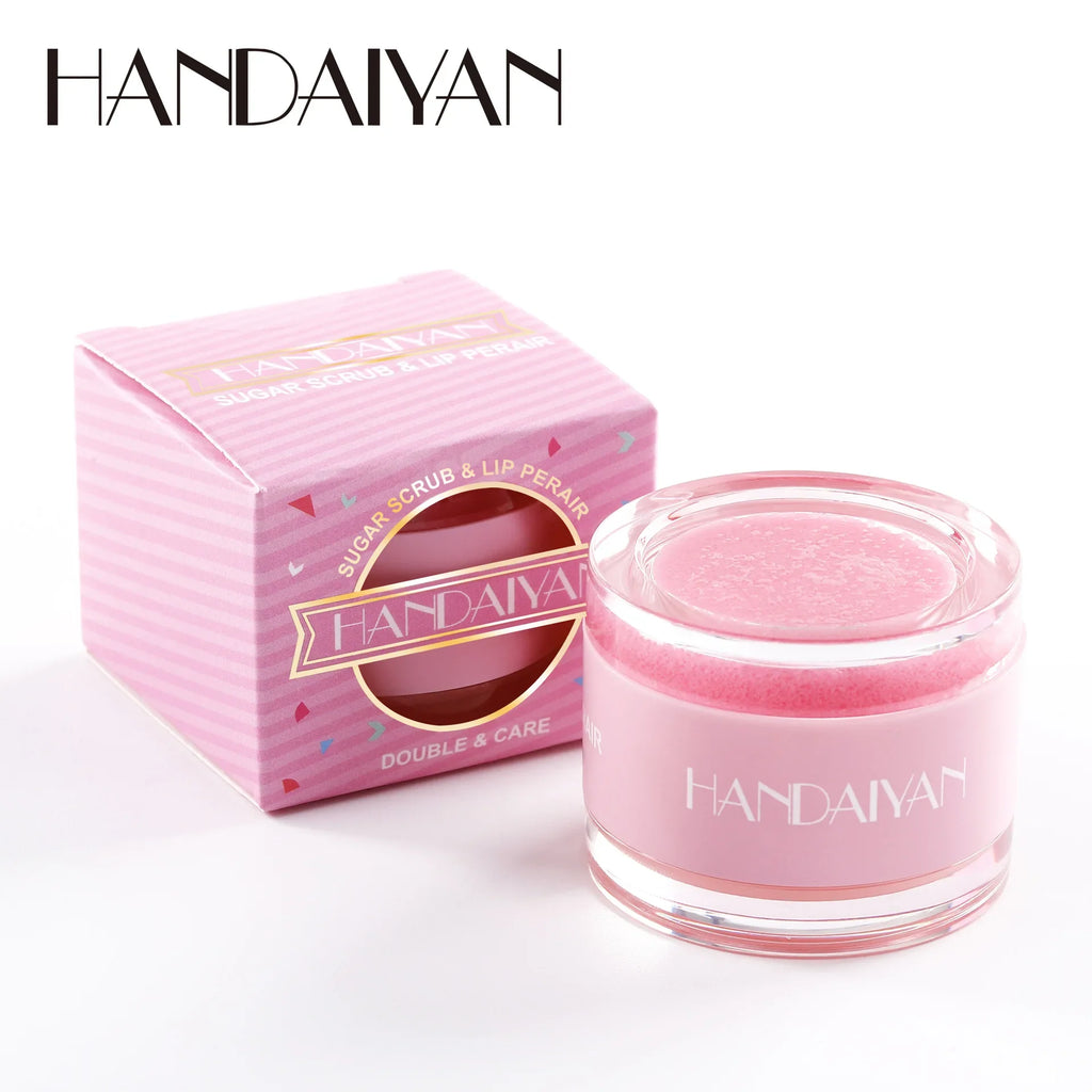HANDAIYAN 2-in-1 Lip Exfoliator & Moisturizer Sugar Scrub Lip Repair Mask Lipbalm Double Lip Care Effected Lip Scrub Balm