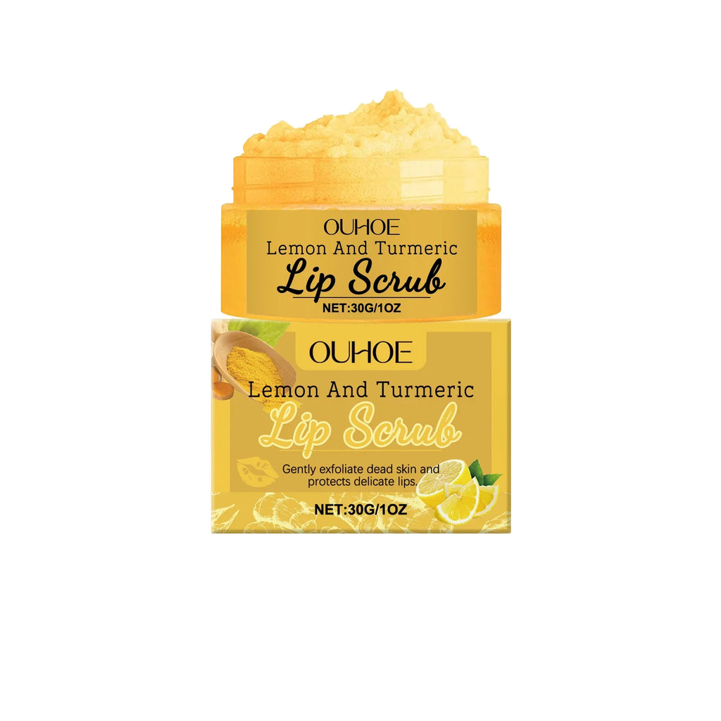 Turmeric Lemon Lip Scrub Exfoliating Remove Dead Skin Reduce Fine Lines Prevent Dry Nourishing Hydrating Anti Cracked Lip Scrub