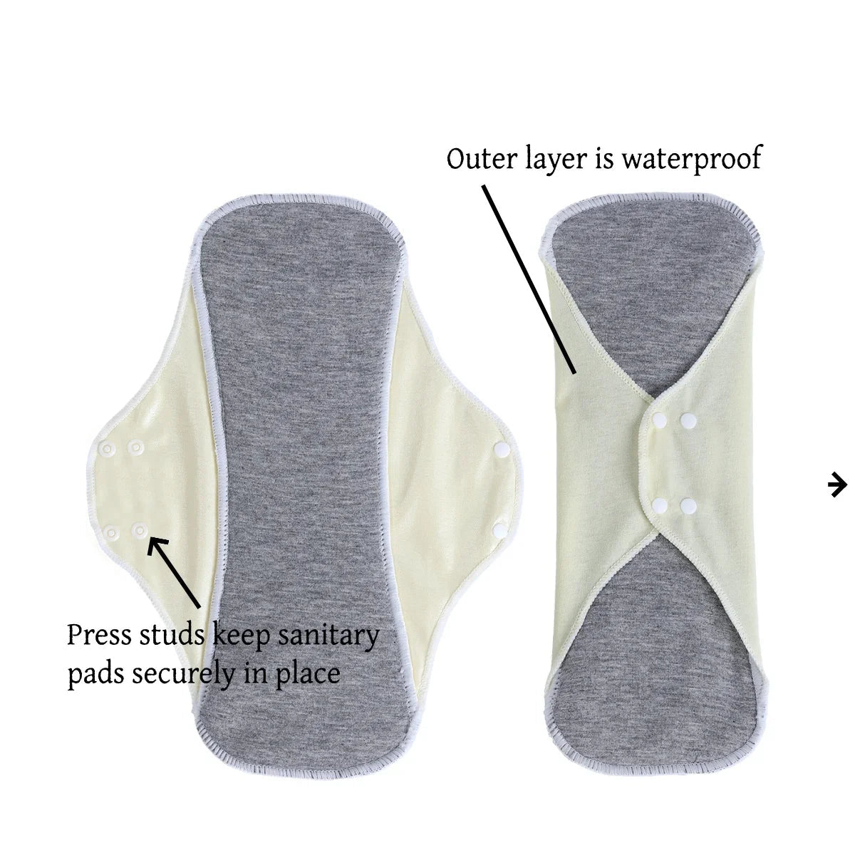 AIO Large Washable Graphene Incontinence Pads Cotton Panty Liner Heavy-flow Menstrual Pads Cloth Tampons Urinary Sanitary Pads - JromoCompany