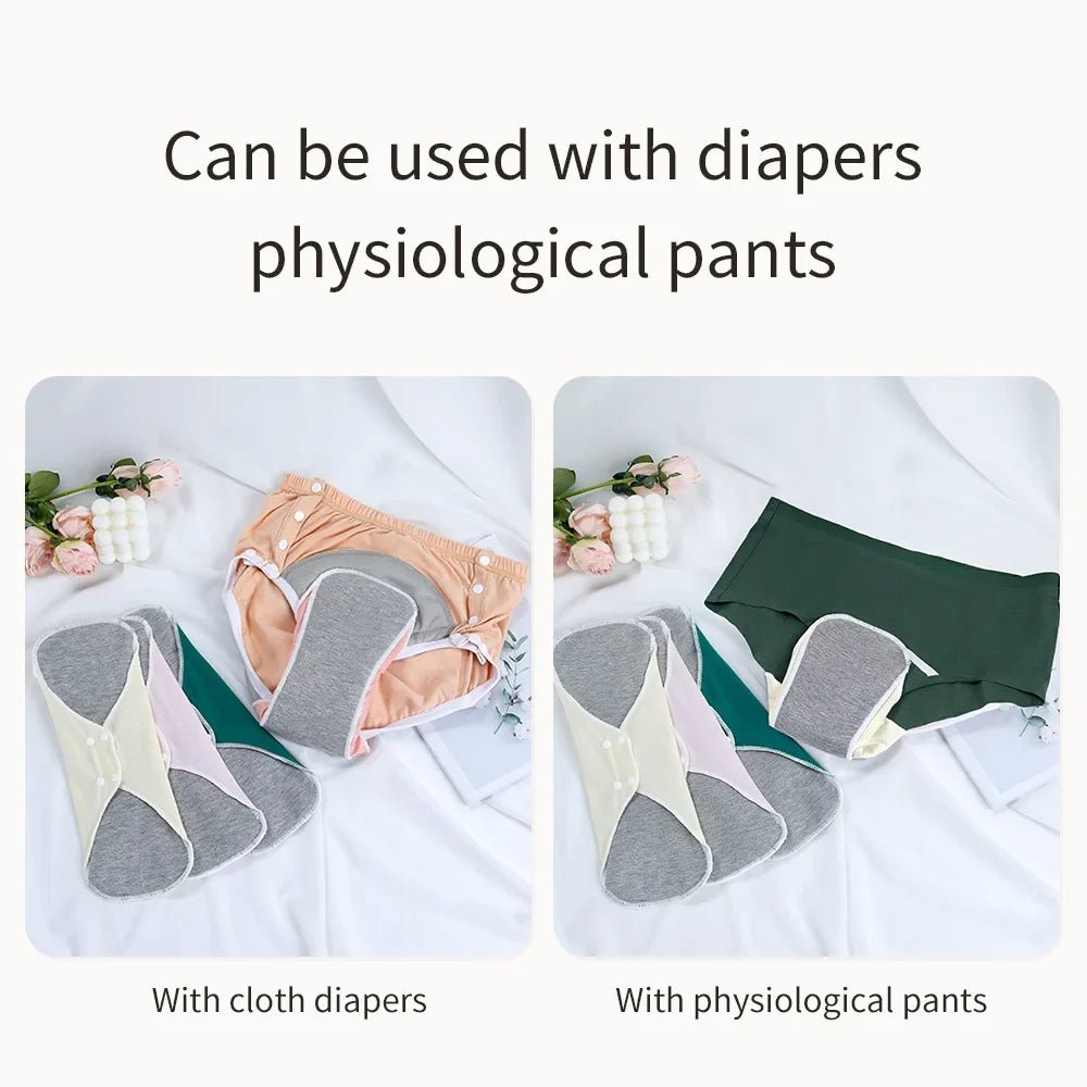 AIO Large Washable Graphene Incontinence Pads Cotton Panty Liner Heavy-flow Menstrual Pads Cloth Tampons Urinary Sanitary Pads - JromoCompany