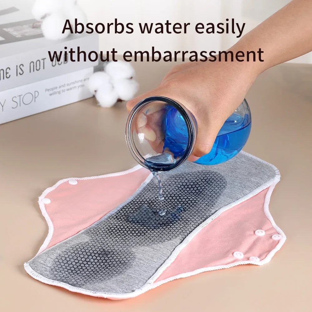 AIO Large Washable Graphene Incontinence Pads Cotton Panty Liner Heavy-flow Menstrual Pads Cloth Tampons Urinary Sanitary Pads - JromoCompany