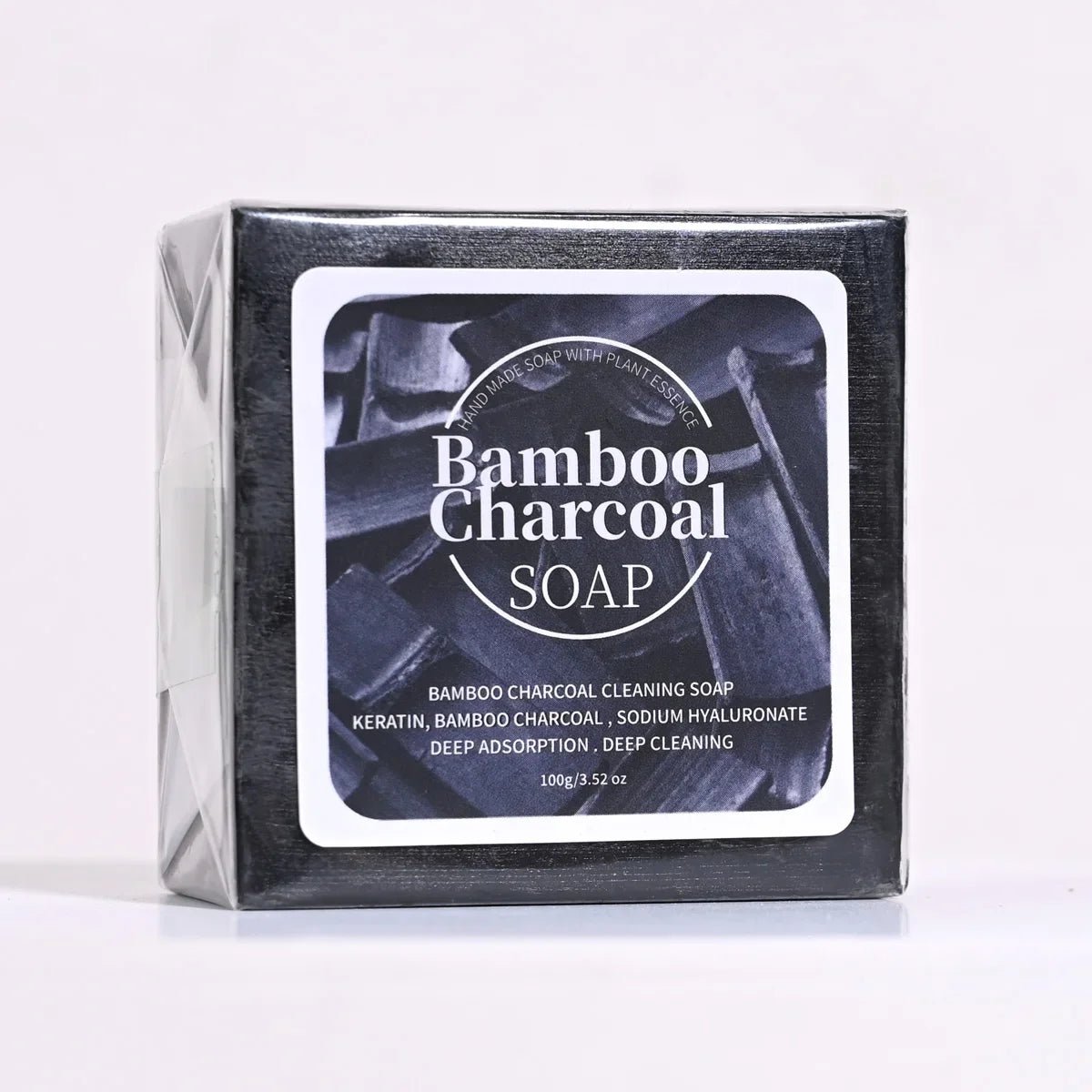 B+100G Bamboo Charcoal Powder Deep Cleaning Soap Plant Oil Soap Keratin Protein Men's Bath and Face Wash Handmade Soap - JromoCompany