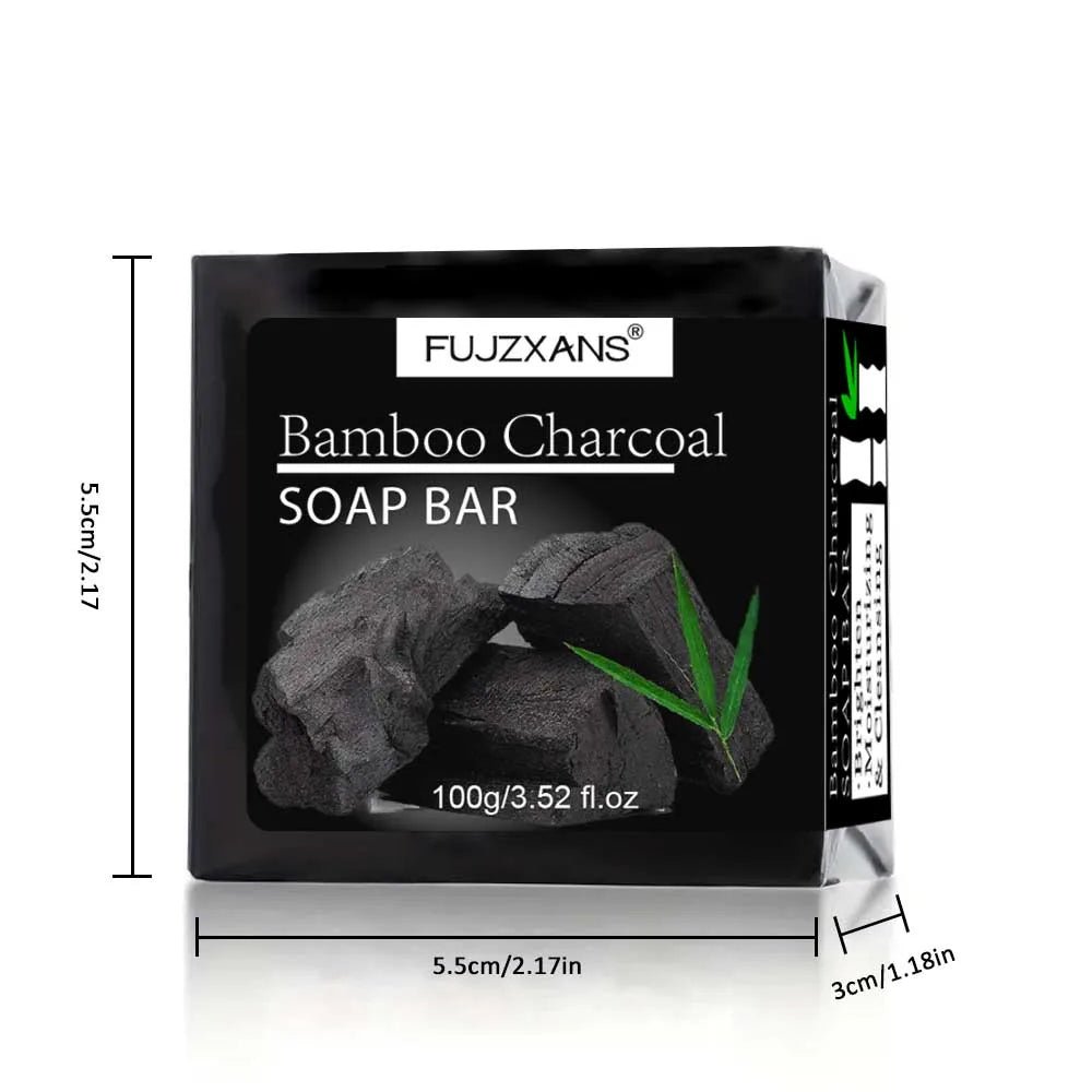 Bamboo Charcoal Soap Bar Deep Cleansing for Oily Light Beige,Moisturizing & Brightening Face & Body Bar For Women - JromoCompany