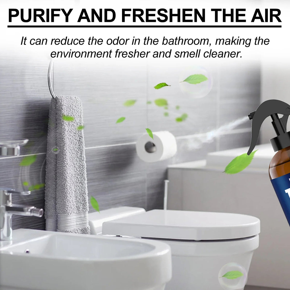 Bergamot Bathroom Deodorizer Spray Multi-functional Air Freshener for Kitchen Bedroom Interior Household Air Purification Spray - JromoCompany