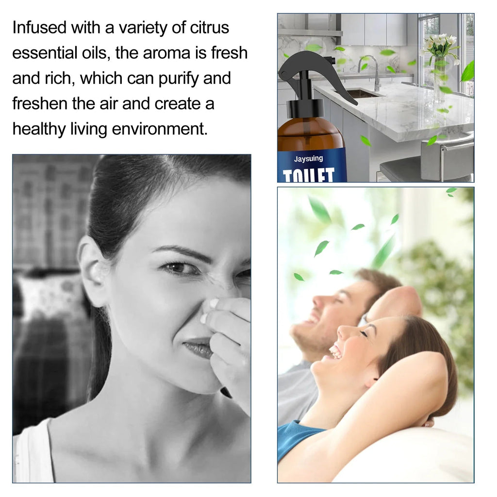 Bergamot Bathroom Deodorizer Spray Multi-functional Air Freshener for Kitchen Bedroom Interior Household Air Purification Spray - JromoCompany