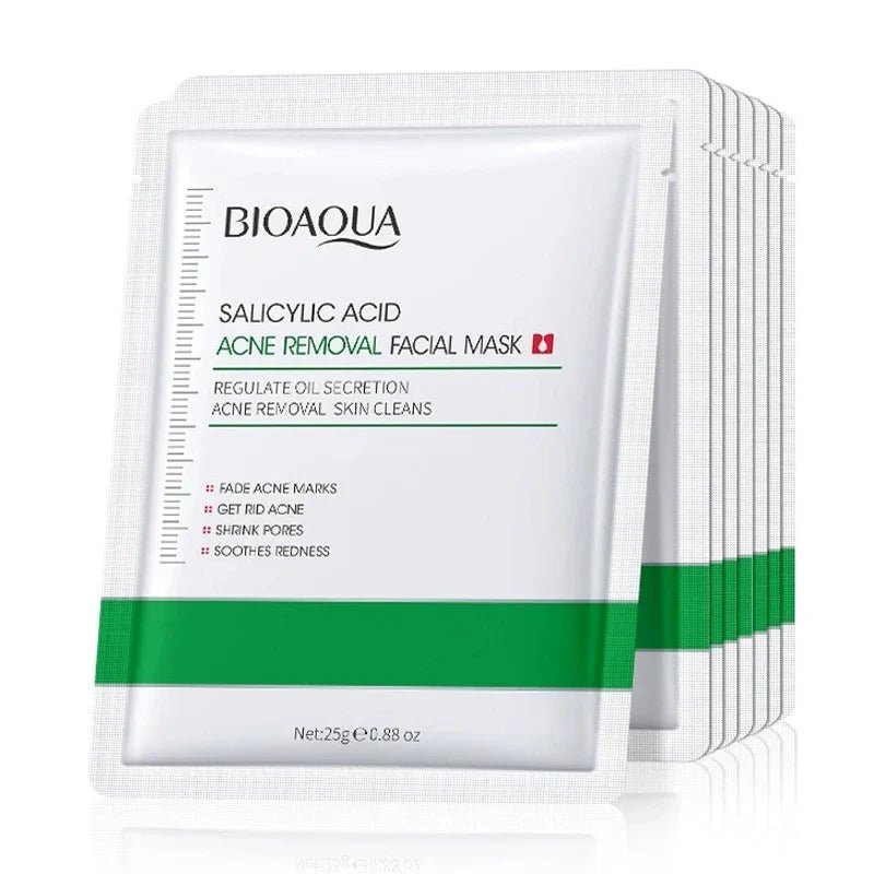 BIOAQUA Salicylic Acid Acne Removal Facial Masks Moisturizing Anti-Aging Nourishing Anti Acne Face Mask Skin Care Products - JromoCompany