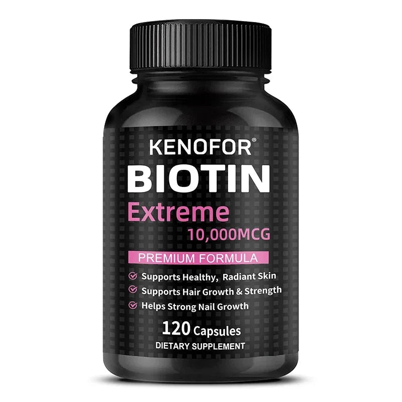 Biotin Capsules - Promotes Hair Growth, Strengthens Nails, Improves Skin Health, Dietary Nutritional Supplement - JromoCompany