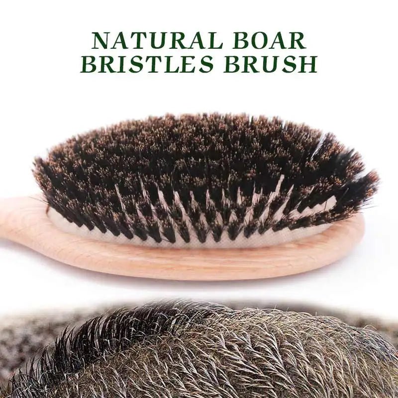 BOOMSLIFE Boar Bristle Hair Brush Women Combs for Hair Wood HairBrush Detangle Straightener Brush Hair Comb Barber Accessories - JromoCompany