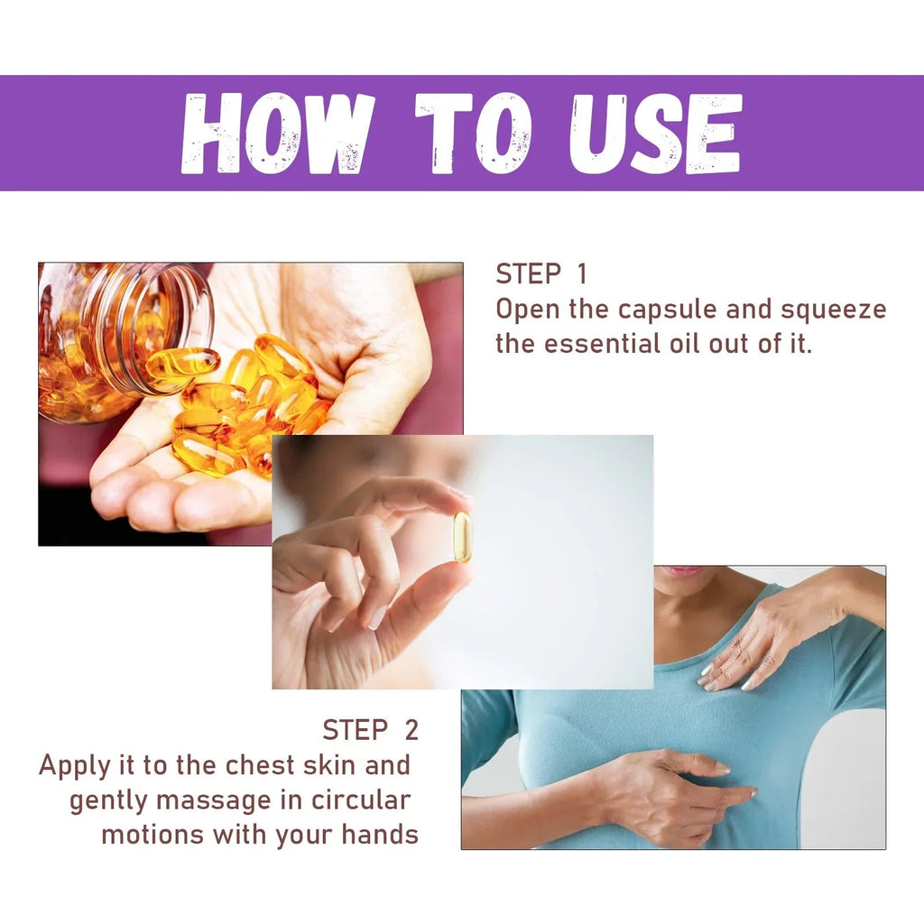 Breast Enhancement Oil Capsule Breast Firming Tightening Massage Bigger Chest Lift Oil Fast Growth Breast Bigger Capsules 30PCS - JromoCompany