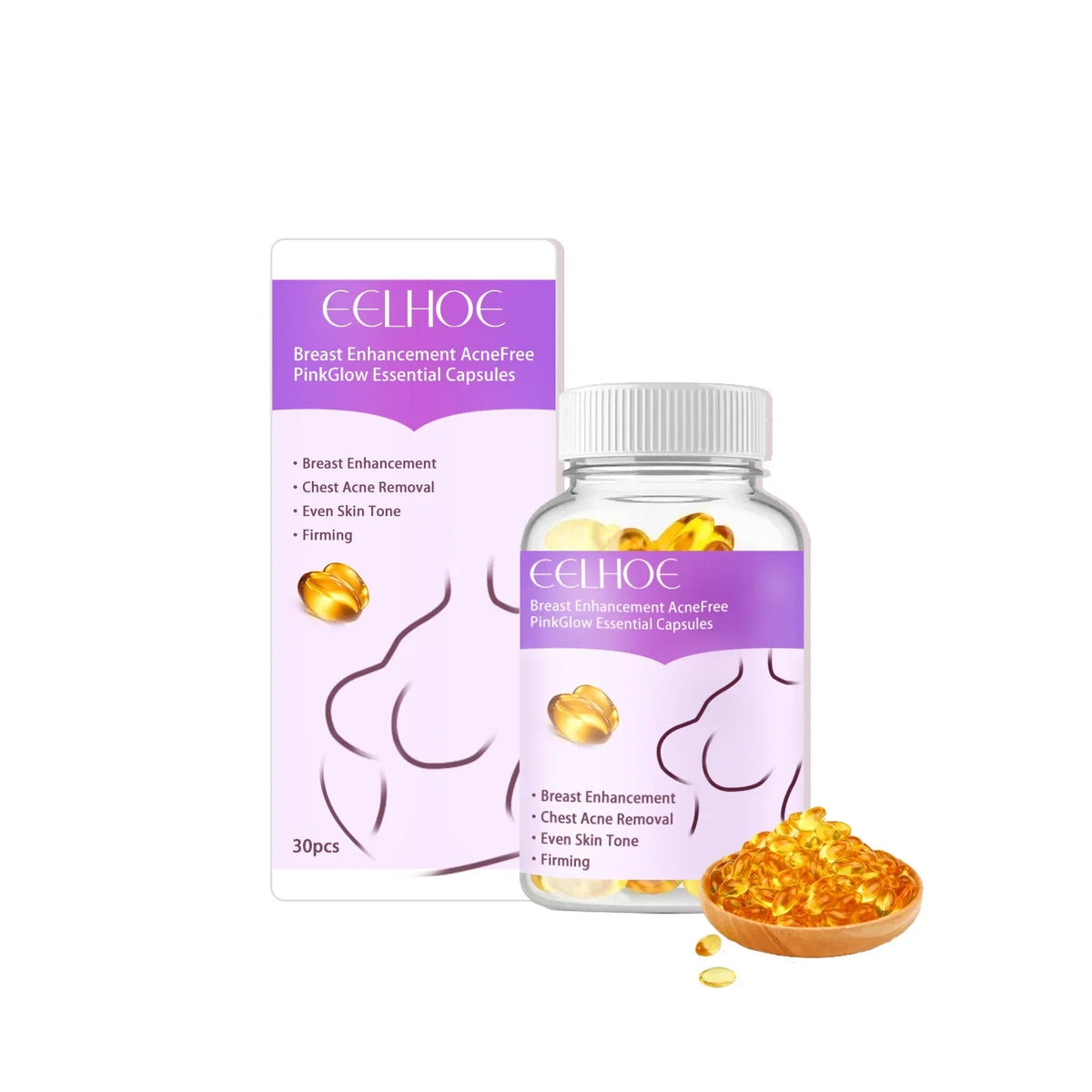 Breast Enhancement Oil Capsule Breast Firming Tightening Massage Bigger Chest Lift Oil Fast Growth Breast Bigger Capsules 30PCS - JromoCompany