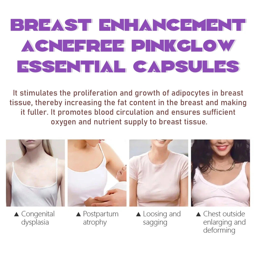 Breast Enhancement Oil Capsule Breast Firming Tightening Massage Bigger Chest Lift Oil Fast Growth Breast Bigger Capsules 30PCS - JromoCompany