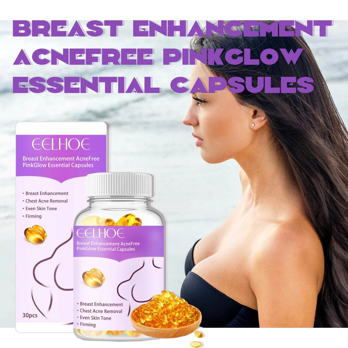 Breast Enhancement Oil Capsule Breast Firming Tightening Massage Bigger Chest Lift Oil Fast Growth Breast Bigger Capsules 30PCS - JromoCompany