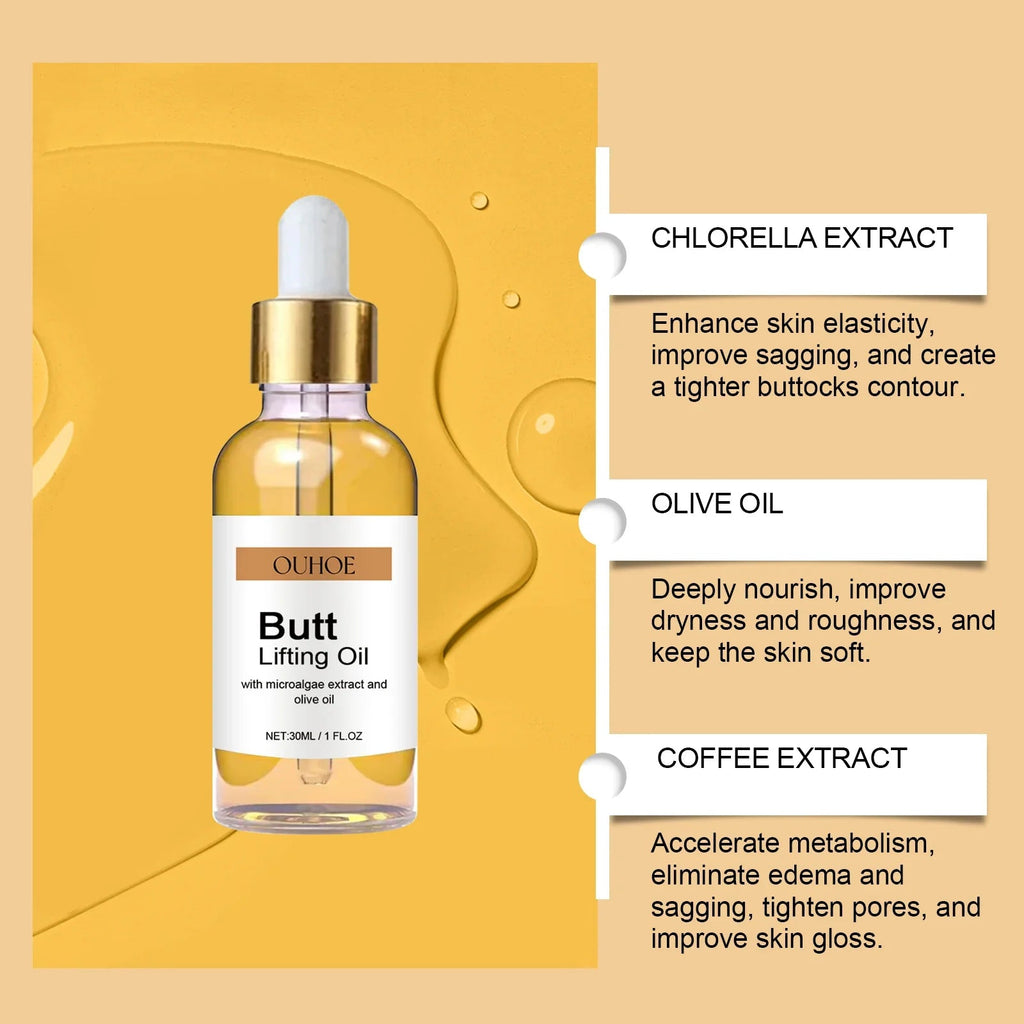 Buttock Enlargement Oil Hip Lifting Growth Firming Nourishing Moisturize Skin Tighten Pores Enhance Elasticity Body Massage Care - JromoCompany