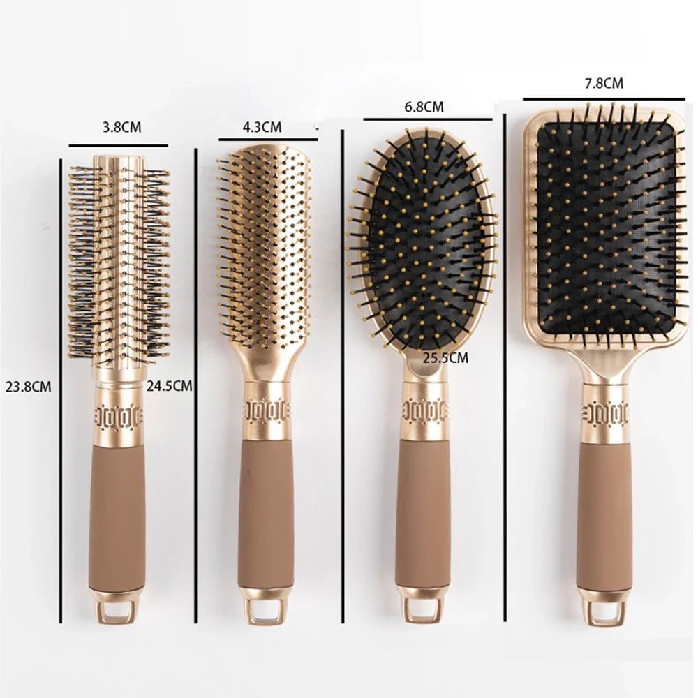 CALIYI Hair Massage Air Cushion Comb Brush Scalp Hairbrush Detangle Anti Static Salon SPA Hairdressing Styling Tool Oval Round - JromoCompany