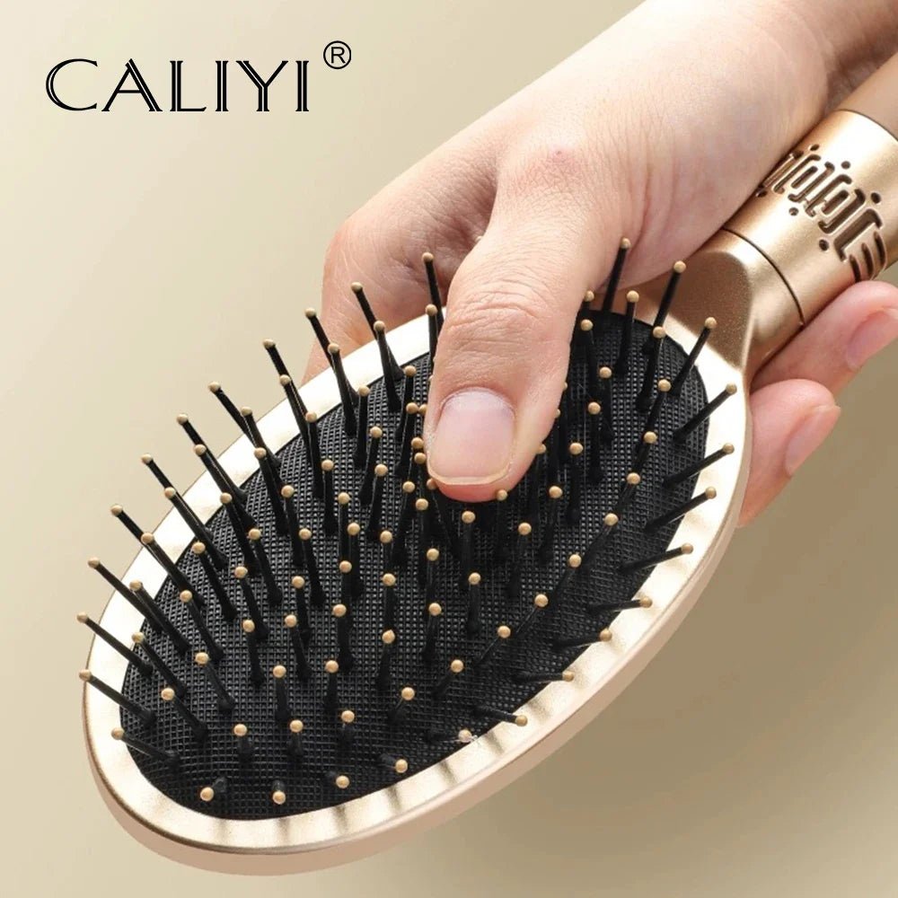 CALIYI Hair Massage Air Cushion Comb Brush Scalp Hairbrush Detangle Anti Static Salon SPA Hairdressing Styling Tool Oval Round - JromoCompany