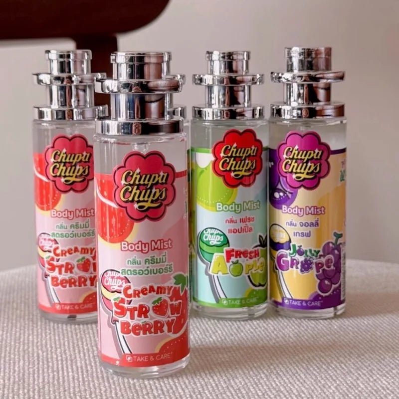 Chupa Chups Body Mist 100ml Refreshing Fruity Fragrance Long-lasting Sweet Scent Melon Apple Grape Berry Flavors Women Perfume - JromoCompany
