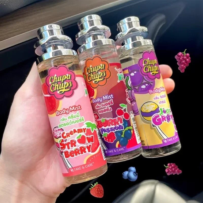 Chupa Chups Body Mist 100ml Refreshing Fruity Fragrance Long-lasting Sweet Scent Melon Apple Grape Berry Flavors Women Perfume - JromoCompany