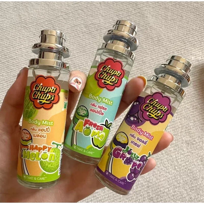 Chupa Chups Body Mist 100ml Refreshing Fruity Fragrance Long-lasting Sweet Scent Melon Apple Grape Berry Flavors Women Perfume - JromoCompany