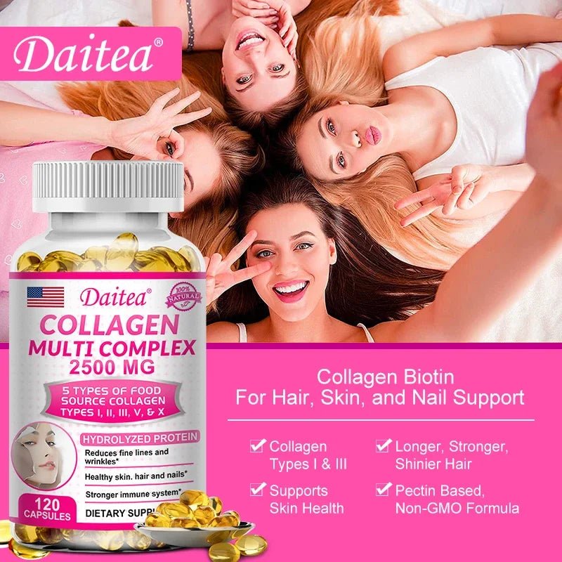 Daitea Hydrolyzed Collagen Supplement – Supports Healthy Skin, Joints, Hair, Nails - Antioxidant - Dietary Supplement - JromoCompany