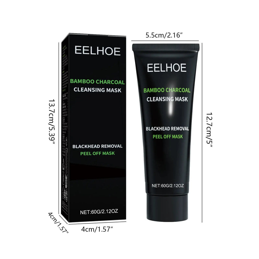 Eelhoe Bamboo Charcoal Blackhead Remover Face Mask Deep Cleansing Pores Shrink Nourishing Acne Treatment Face Peel Off Mask - JromoCompany