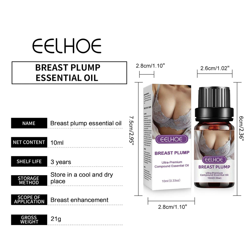 EELHOE Breast Enlargement Oil Breast Growth Hormone Strengthen Skin Elasticity Moisturizing Skin Care Body Firming Massage Oil - JromoCompany