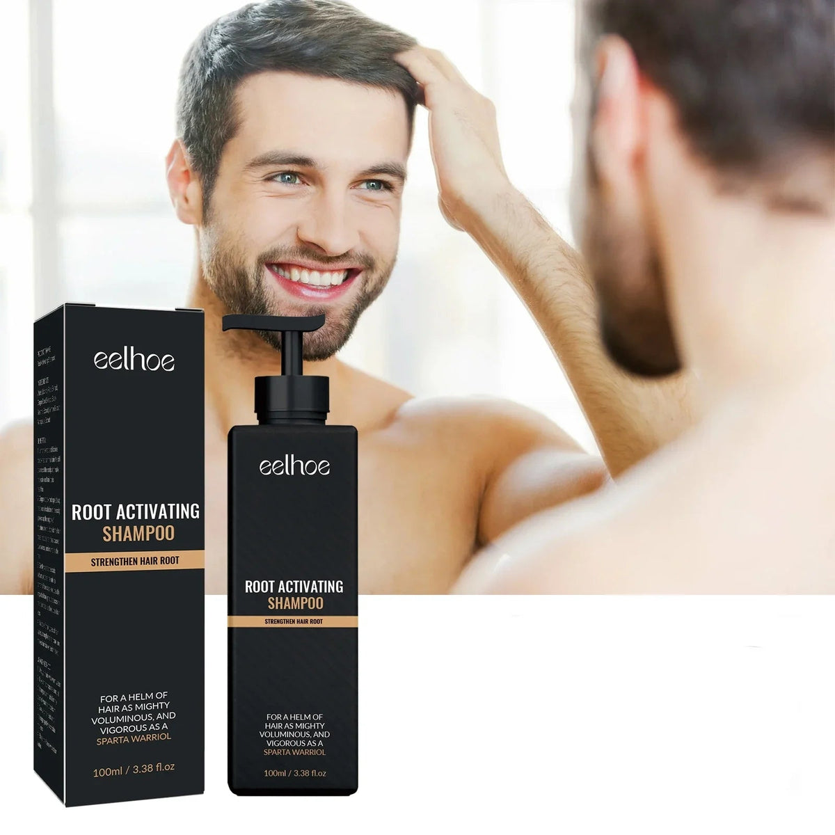 EELHOE Hair Regrowth Root Natural Herbal Dense Hair Shampoo Hair Repair Care Fluffy Smoothing Nourishing Anti Falling Shampoo - JromoCompany